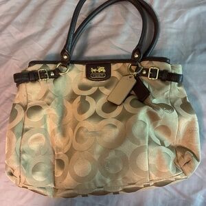 Coach purse gold/brown